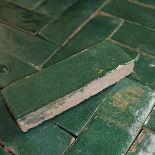 Véritable Bejmat de Fès - Vert émeraude