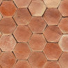 Tomette en terre cuite de réédition - 16cm - 15mm - Hexagonale - Moulée main