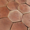 Tomette en terre cuite de réédition - 16cm - 15mm - Hexagonale - Moulée main